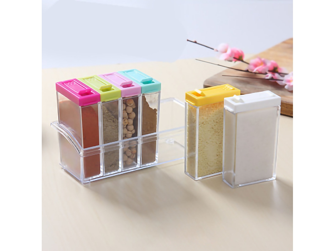 Organizador de Temperos LAXISCREED com 6 Potes