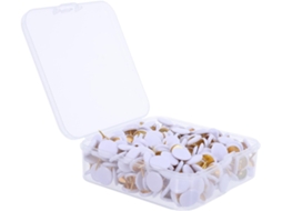 Conjunto Amosfun com 300 ferros-tachinhas reutilizados em cores vibrantes e caixa organizadora para mesa e escola.