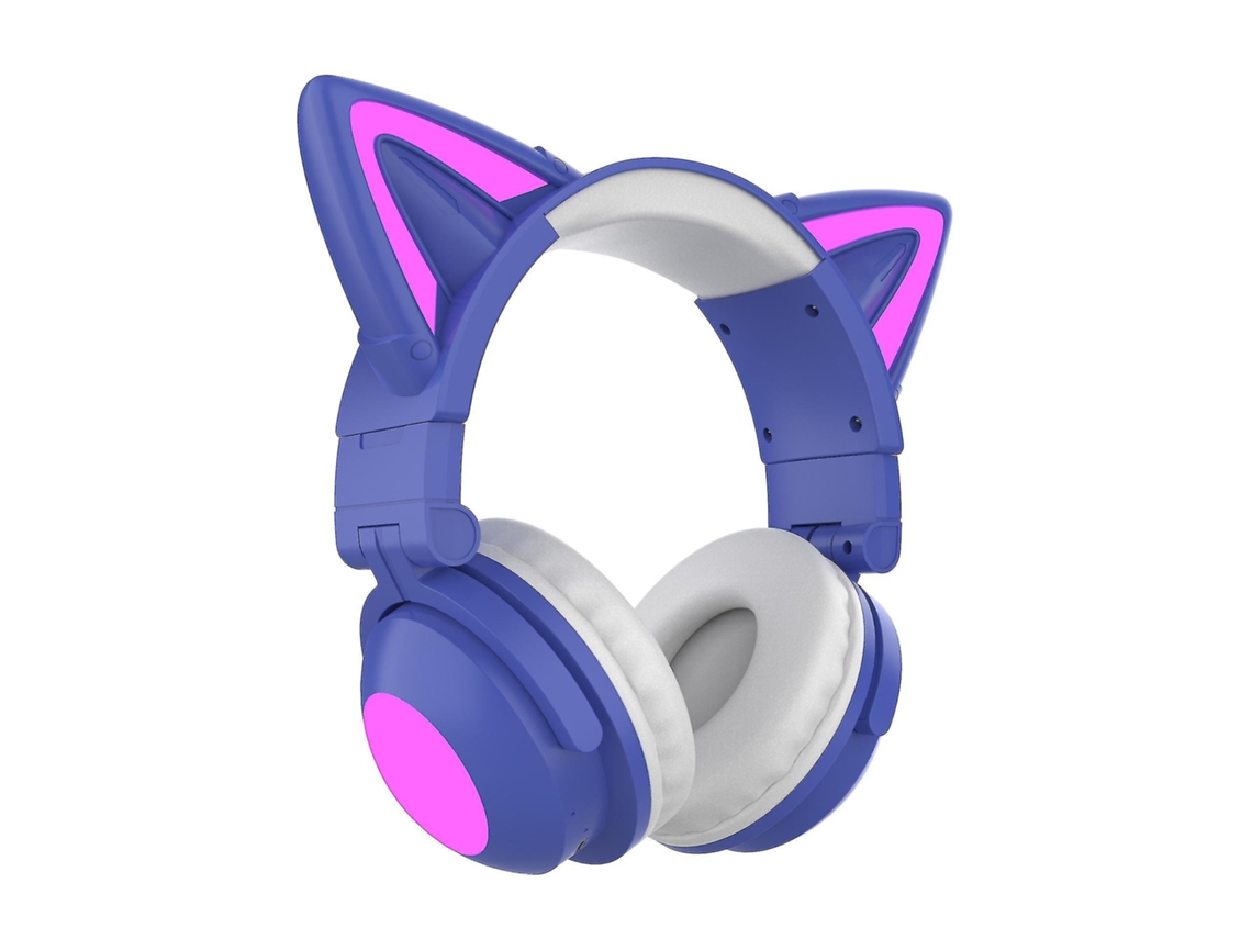 Auscultadores Bluetooth Cat Ear Purple