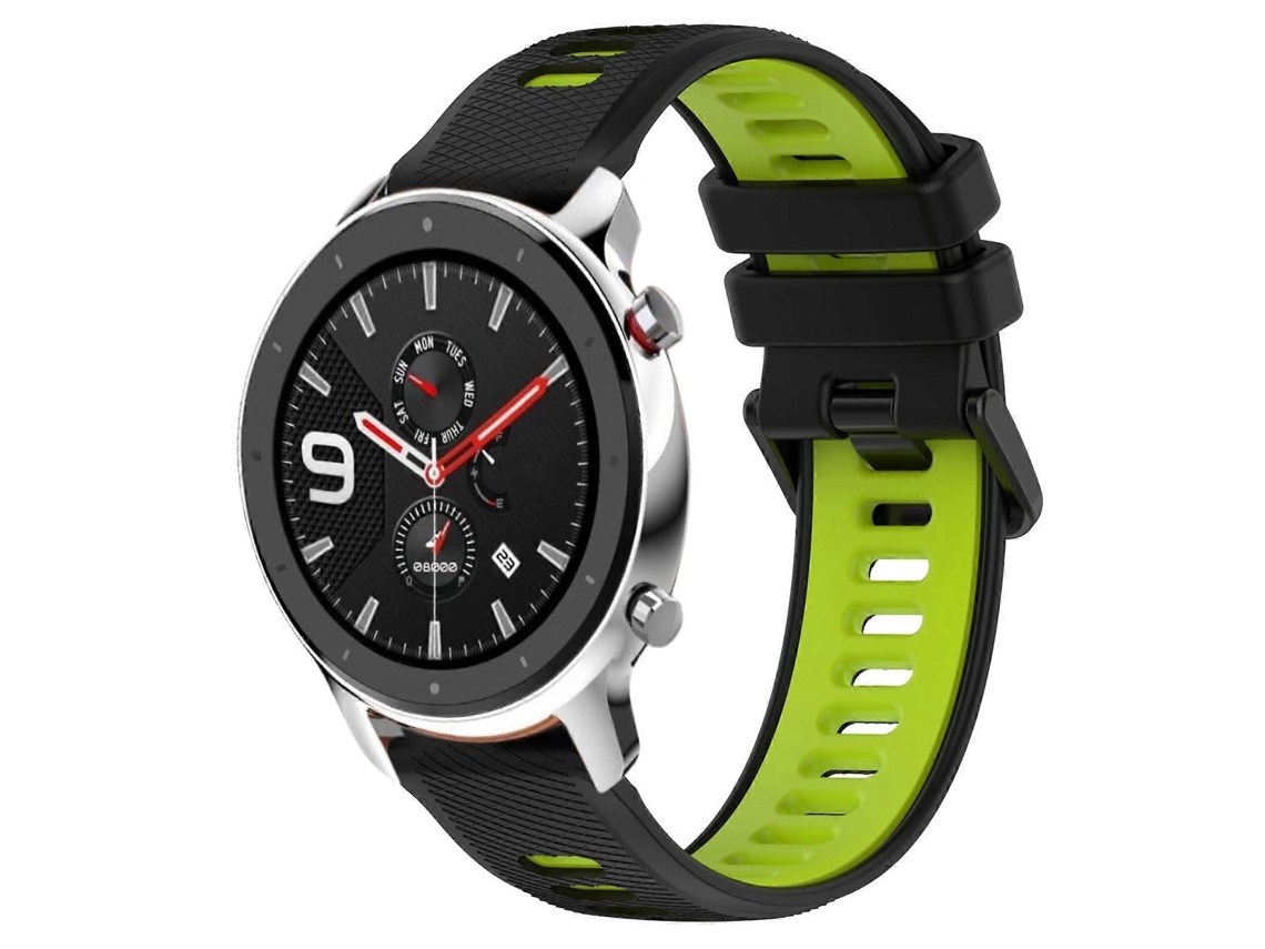Pulseira De Silicone Bicolor Esportiva De 22 Mm Para Amazfit Gtr 4 Pro