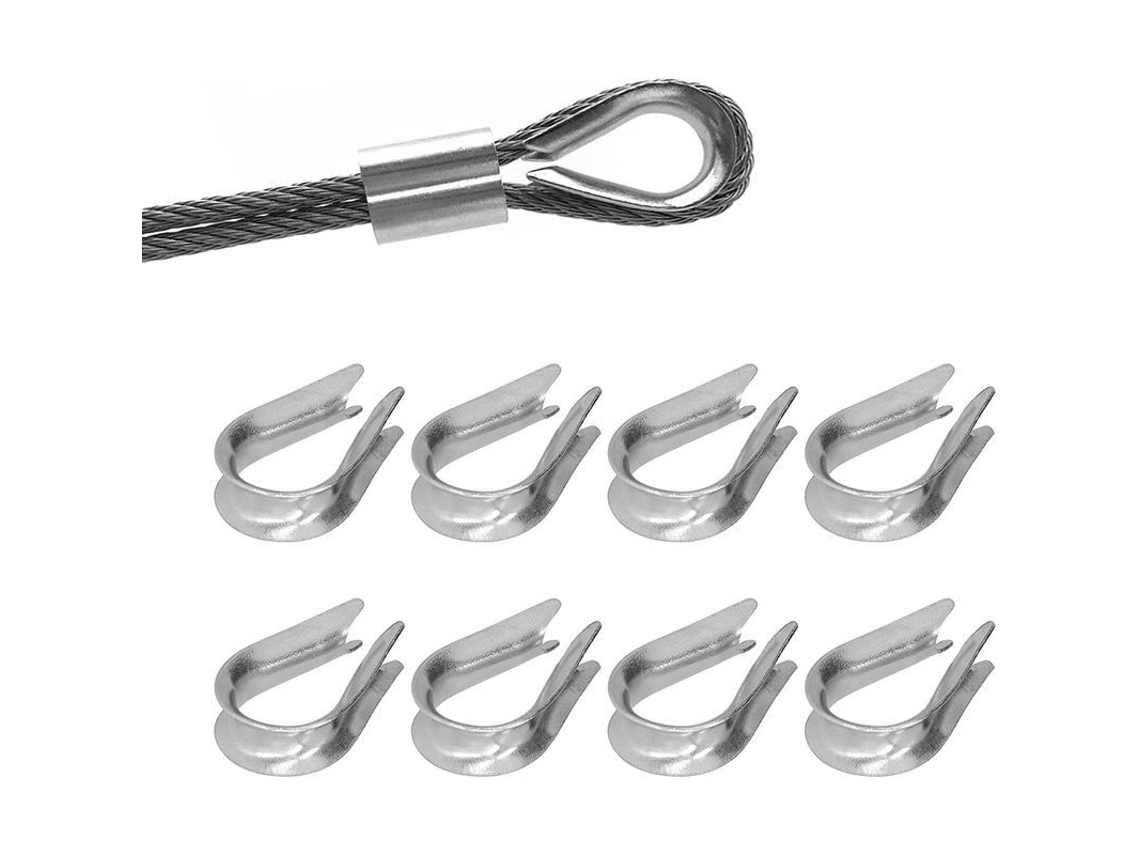 2026 50 Manguitos de Cable de Acero Inoxidable para Herramientas de Rigging, Construcción Naval (m4 4mm)