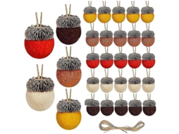 Adorno De Planta Artificial De Bolota 30x/conjunto Bola De Feltro Pendente Decorativo Natal Outono Aniversário