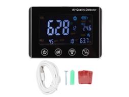 Detector E Monitor De Co2 De Parede Com Função De Alarme Sonoro De 5w