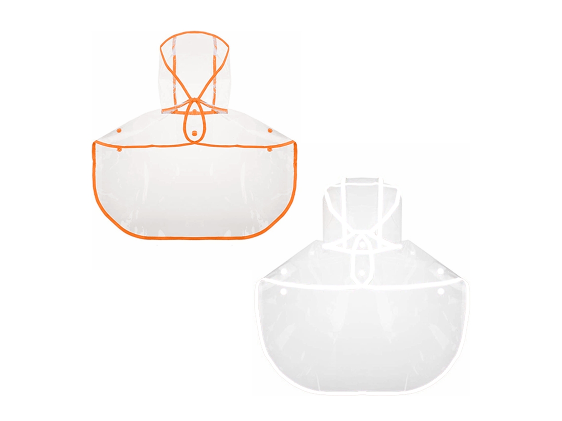 Jaqueta Pet, Impermeável, Com Capuz, Laranja