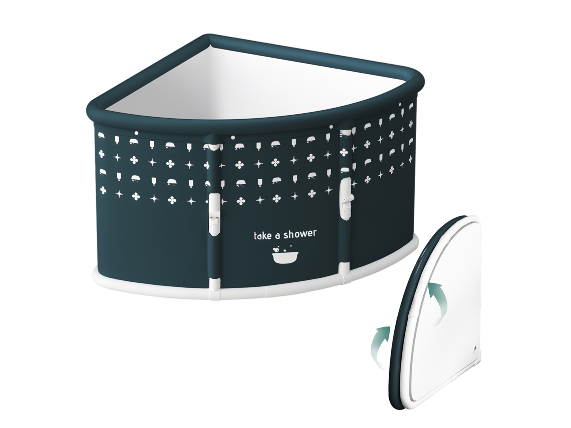 Banheira Dobrável Para Adultos Flasidu, Banheira Grande Móvel Portátil,73×73×55cm, Verde, Pvc, Diseño Plegable, Gran Espacio