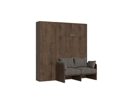 Cama Kentaro Walnut Sofà Coluna Esquerda ITAMOBY Castanho (220x70x70cm)