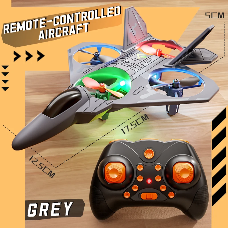 (gris) Planeador De Control Remoto 2.4g Avión Acrobático De Control Remoto