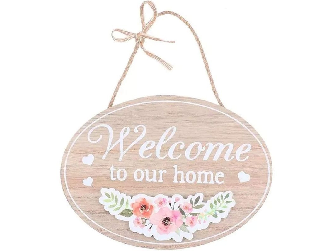 Cartel De Boas-vindas De Madeira Para Porta, Casa, Loja, Jardim E Decoração De Pátio