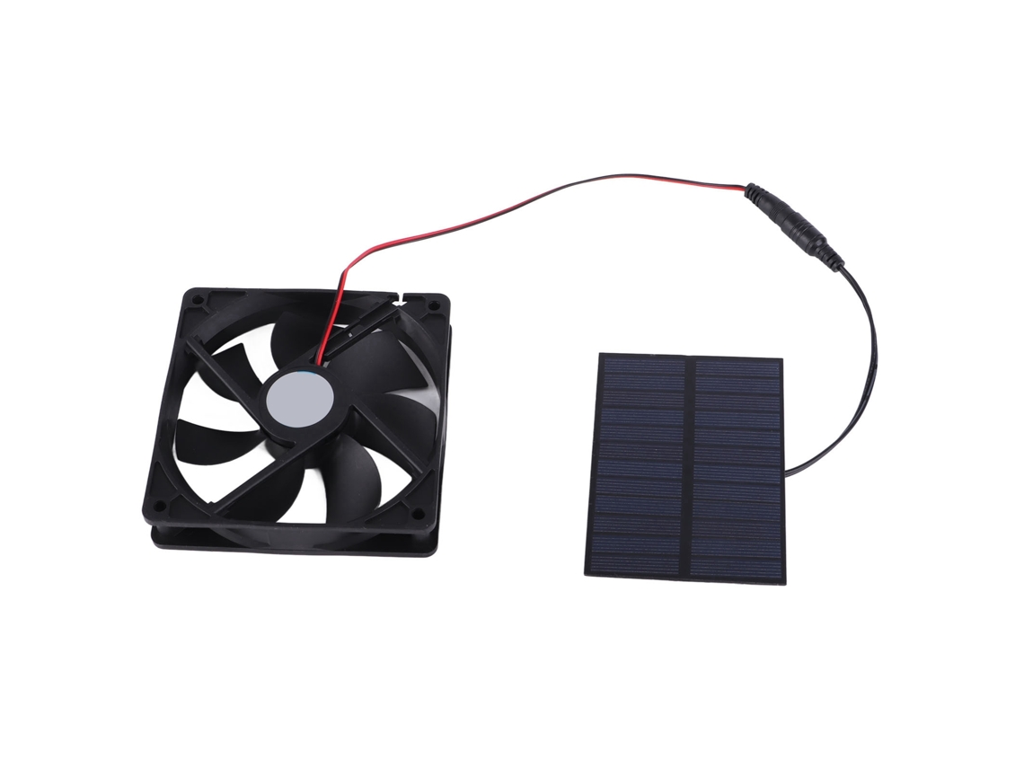Primerox conjunto de Ventilador Exaustor Solar 3w para Galinheiros Estufas Sheds Casas de Animais