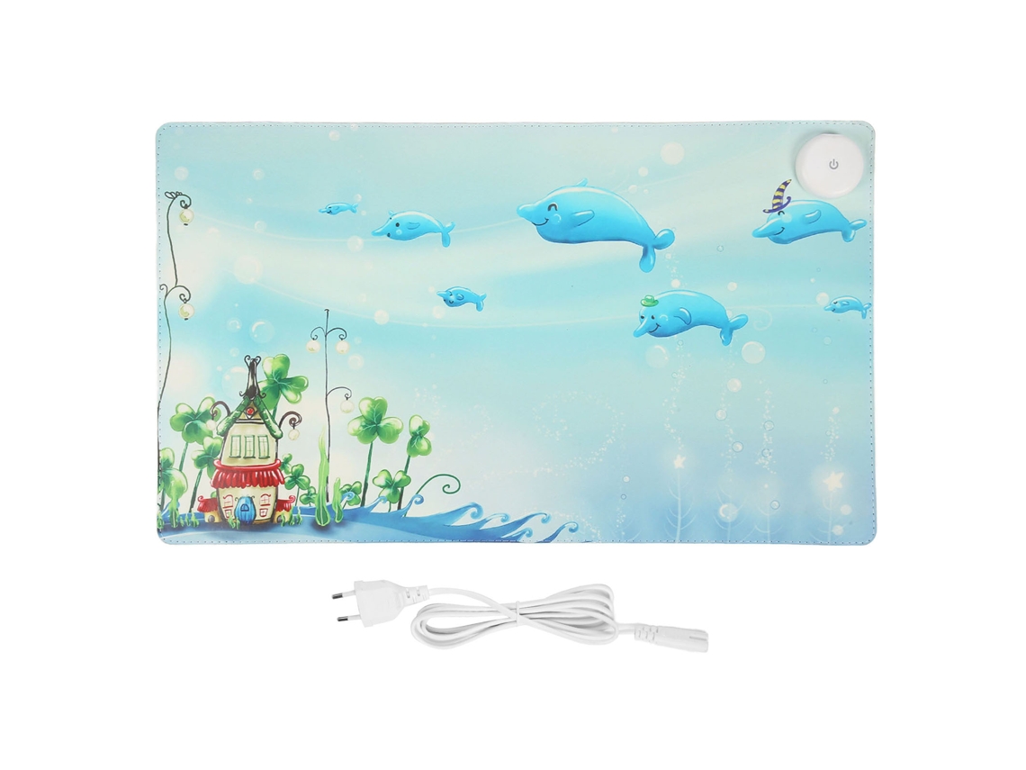 Tapete De Mouse Aquecido 24x14 Polegadas, 3 Temperaturas, Para Casa, Escola, Escritório Luz Dourada