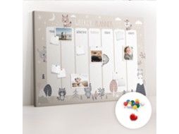 Painel De Cortiça Para Parede Planeador De Animais Para O Escritório Espelharte (140x100 Cm)