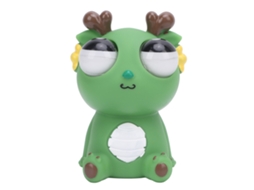 Brinquedo de Estresse Cute Dragão PVC com Olhos Saltantes para Adultos Verde Escuro | S/MARCA