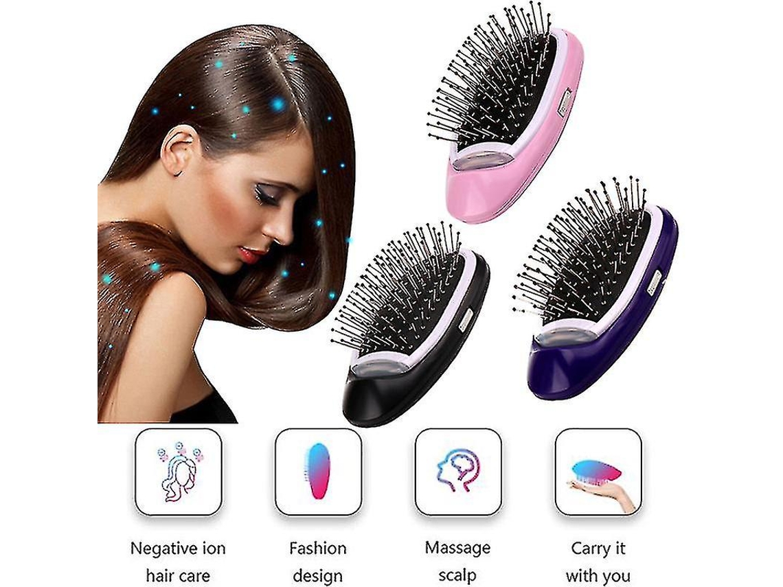 Pente Elétrico De Íon Negativo Para Cabelo, Maquiagem, Modelagem De Cabelo, Cuidados Com O Cabelo, Pente De Massagem Portátil Para Casa Jinyubo Store