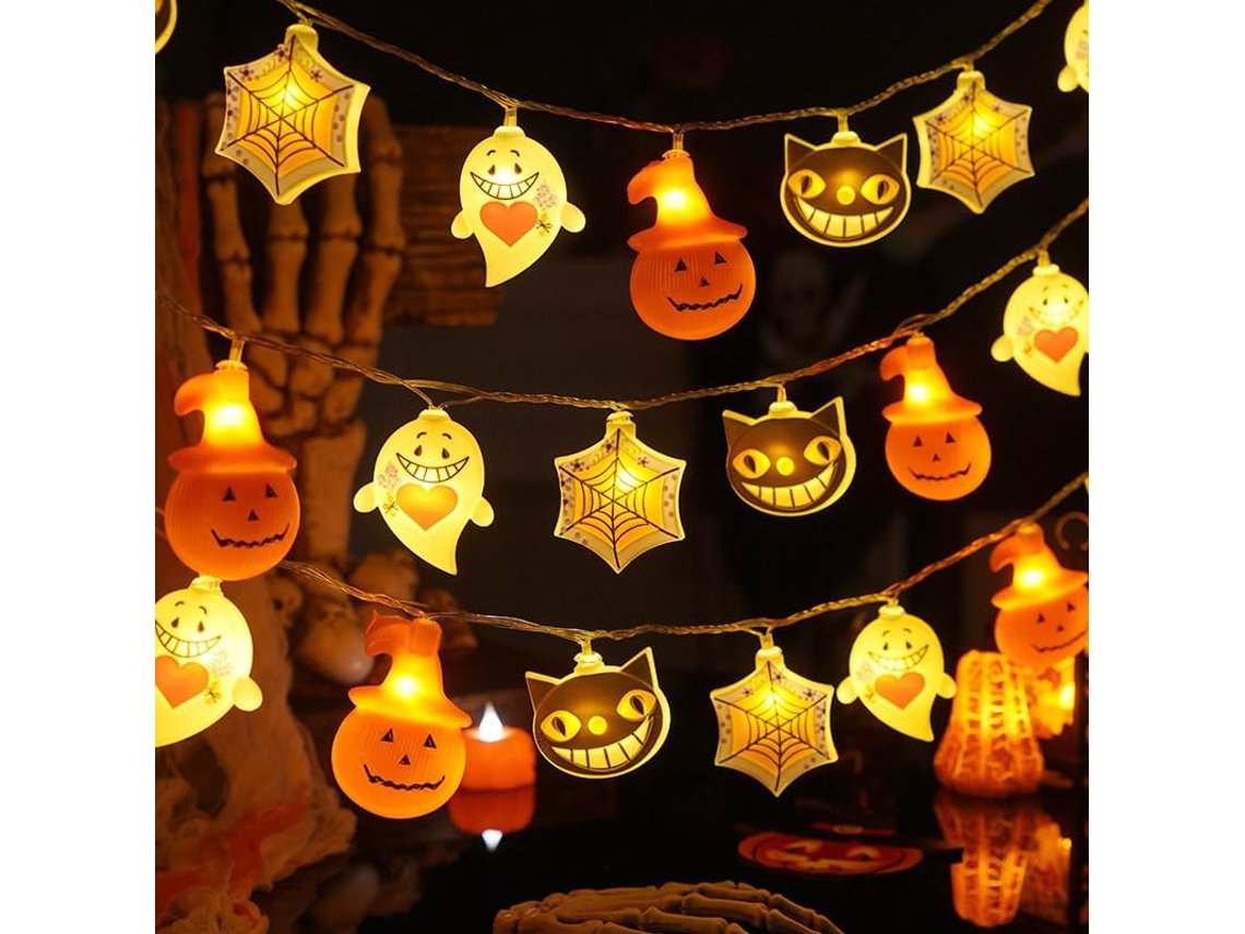 Cadeia Luzes LED de Halloween - 2 unidades de 3m com 20 lâmpadas - Decoração para Festas