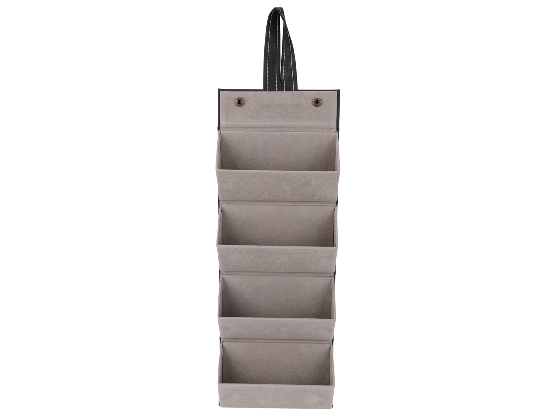 Organizador de Óculos de Sol 4 Compartimentos Case Portátil Pu Preto S/MARCA
