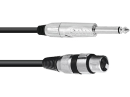 Cabo Adaptador OMNITRONIC XLR(F)/Jack Mono 5m bk