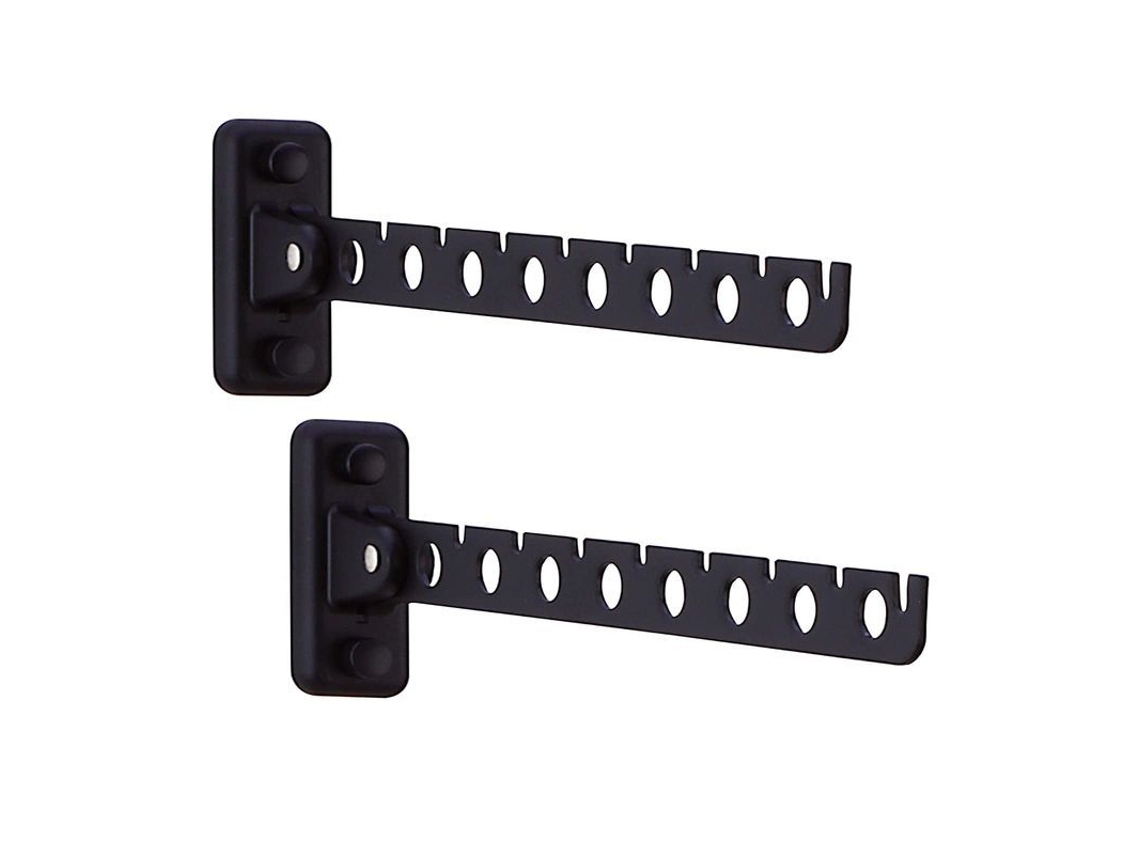 2 Piezas Perchero De Pared Plegable De Acero Inoxidable Com Braços Giratórios, Ganchos De Roupa Preto
