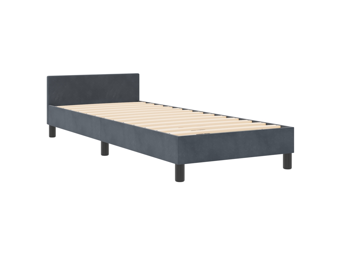 Conjunto 1 Cama Moderna Vidaxl Cinzento Veludo (80 X 200 Cm)