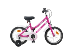 Vidaxl Bicicleta Infantil 14 Polegadas Para 3 A 5 Anos Rosa Branco