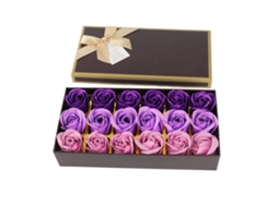 Sabonete de Rosas Romântico Degradê Roxo Presente Férias