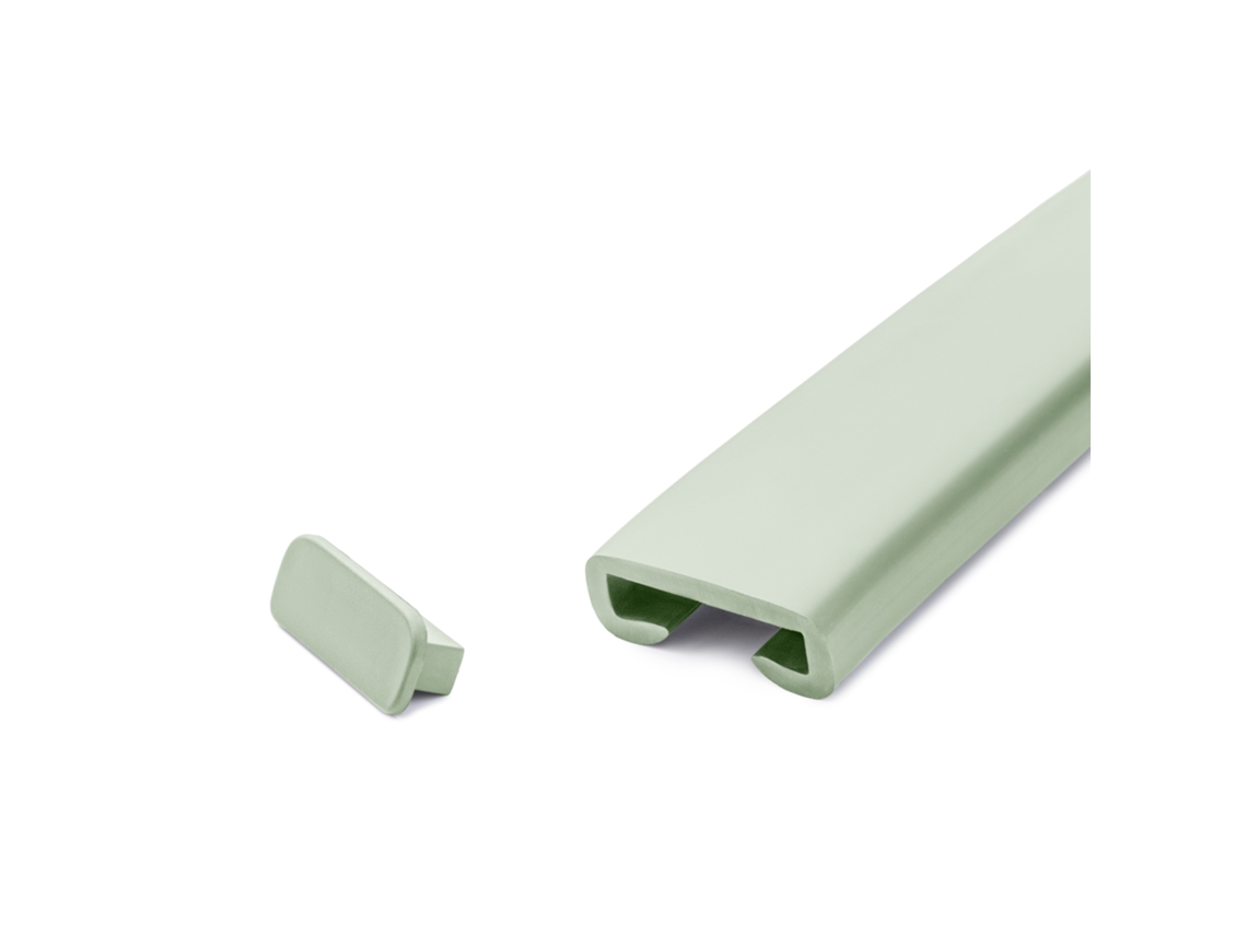 Quest Tampa De Extremidade Para Corrimão Pvc 40x8 Mm, Verde Claro