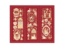 3pcs Adesivos de Manual Série Luar com Estampagem em Ouro Textura para Diário Álbum Scrapbooking Craft com S/MARCA