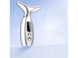 Um Aparelho De Beleza Especificamente Concebido Para Massagem Facial E Do Pescoço, Com Funções De Aquecimento Vibração, Que É Portátil, C...