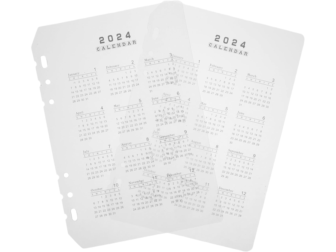 Conjunto De 2 Divisórias Transparentes Foscas Em Polipropileno Para Calendário Gokoco