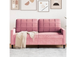 Vidaxl Sofá De 2 Lugares Veludo 140 Cm Rosa