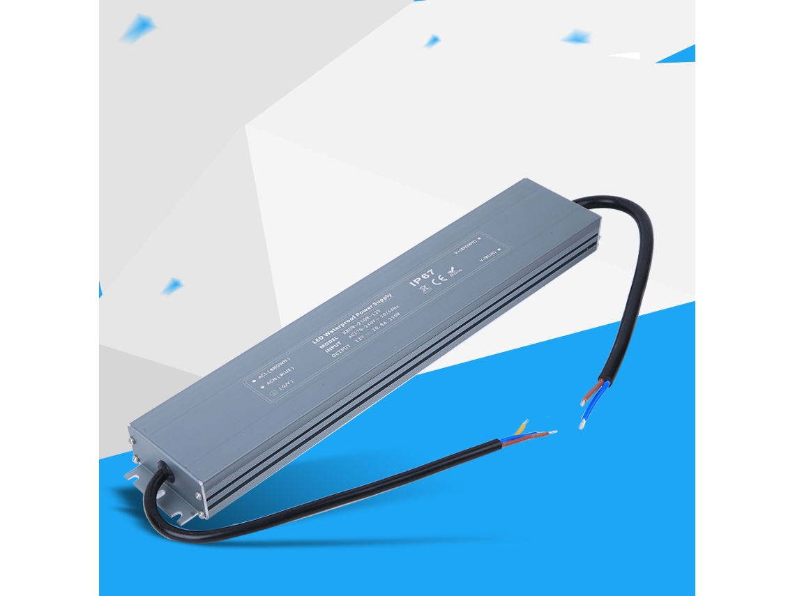 Laxiscreed Adaptador De Alimentação Waterproof Fino De Alta Eficiência E Entrada De Tensão Variável