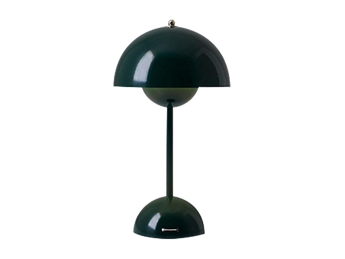 Lâmpada De Mesa Em Forma De Flor Recarregável Usb Com 3 Modos De Brilho Para Quarto E Decoração Verde