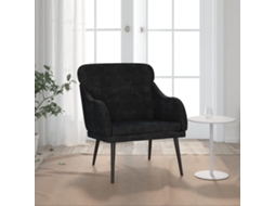 Vidaxl Cadeira Com Apoio De Braços 63x76x80 Cm Veludo Preto