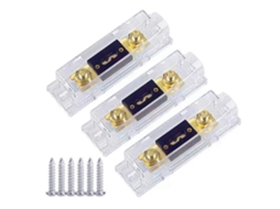 Kit com 3 Suportes de Fusíveis Anl Suportes Auto com Fusível de 80a Incluído (tipo Parafuso)