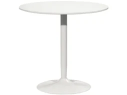 Mesa de Cozinha Mdf e Aço Cor Branco Ø80x75 cm Homcom