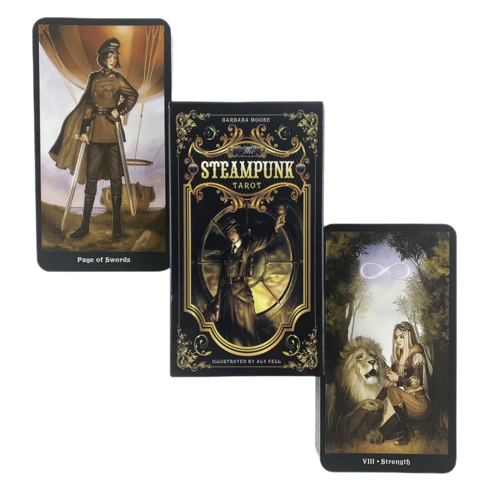 Conjunto De 78 Cartas: Tarô Steampunk, Um Baralho De Tarô Para Adivinhação E Leitura Da Sorte.