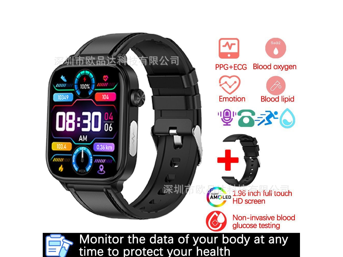 Relógio Inteligente Et570 Com Chamadas Bluetooth, Ecg, Temperatura Corporal, Frequência Cardíaca E Visor De Pressão Arterial. Yunzii