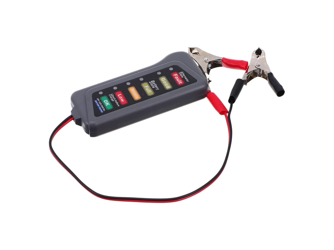 Testador De Bateria Automotiva De 12v Com Display Led E 6 Indicadores.