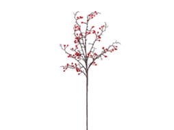 Galho de Bagas Vermelha Artificial 110cm para Decoração Natal | S/MARCA