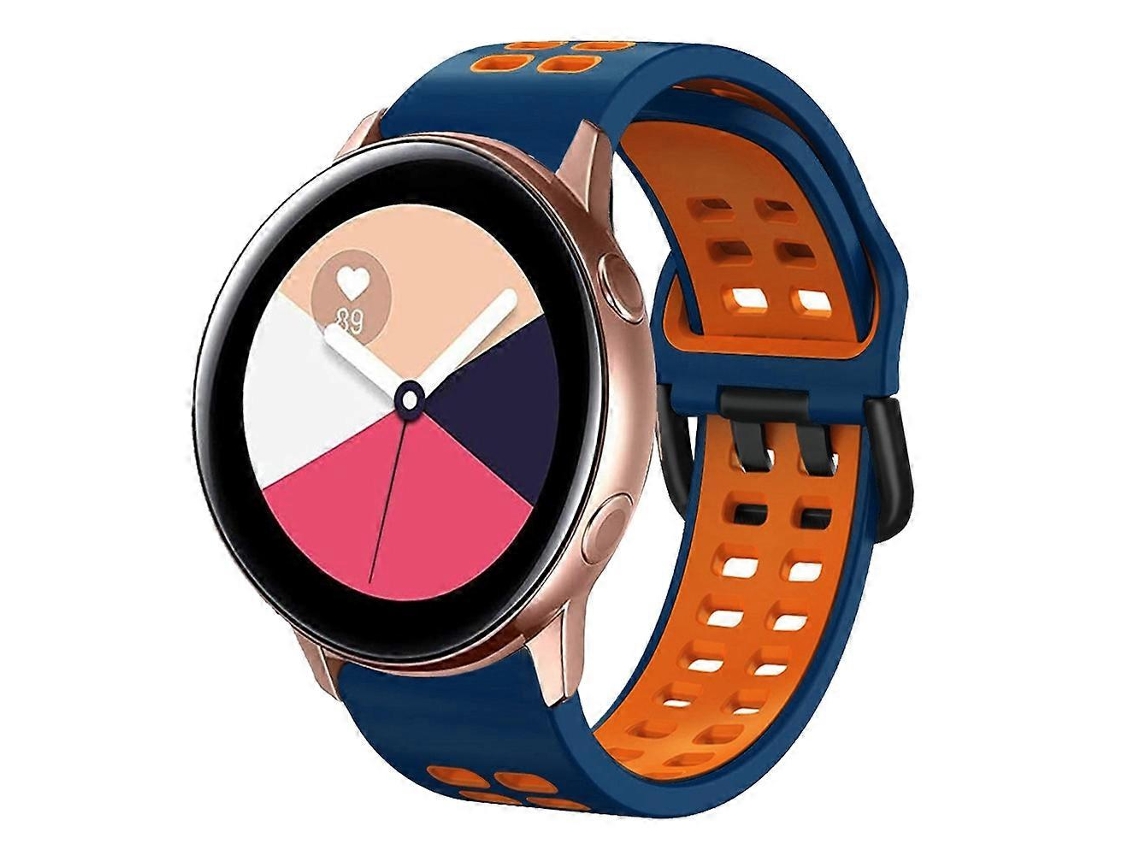 Pulseira De Silicone Respirável Bicolor De 20 Mm Para Galaxy Watch Active 2