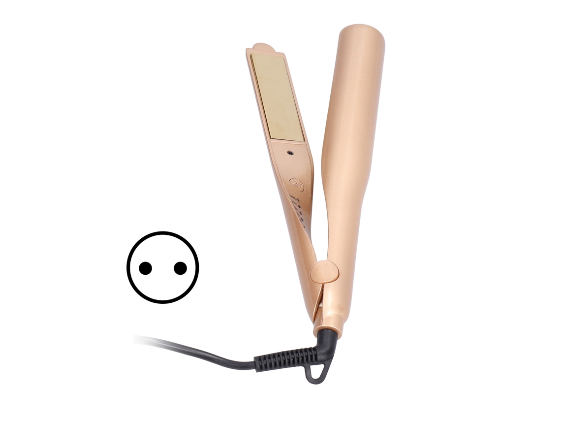 Alisador de Cabelo Elétrico Leve Portátil 2 em 1 Luzes Led Design Humanizado 110 240v | S/MARCA