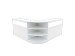Conjunto de Balcões Comerciais MonsterShop Theseus, Branco, 2xB1200LM60, MDF e Vidro Temperado