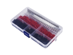 Laxiscreed Conector De Emenda Pins 2.54mm Macho-fêmea Para Fios 18-26awg, Vermelho Ou Preto