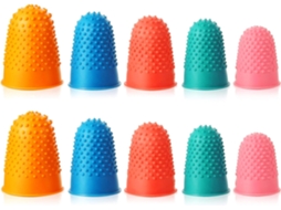 10 Pontas De Silicone, Pontas De Dedo Grossas E Reutilizáveis