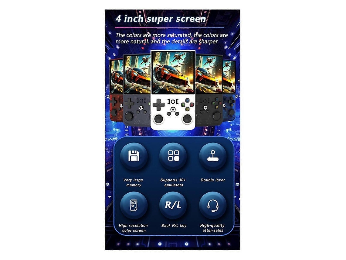 R36max 128 Gb Tela Ips De 4,0 Polegadas Console De Jogos Portátil Retrô Com Suporte Para Reprodutor De Vídeo De Bolso 3 Ly Ebike