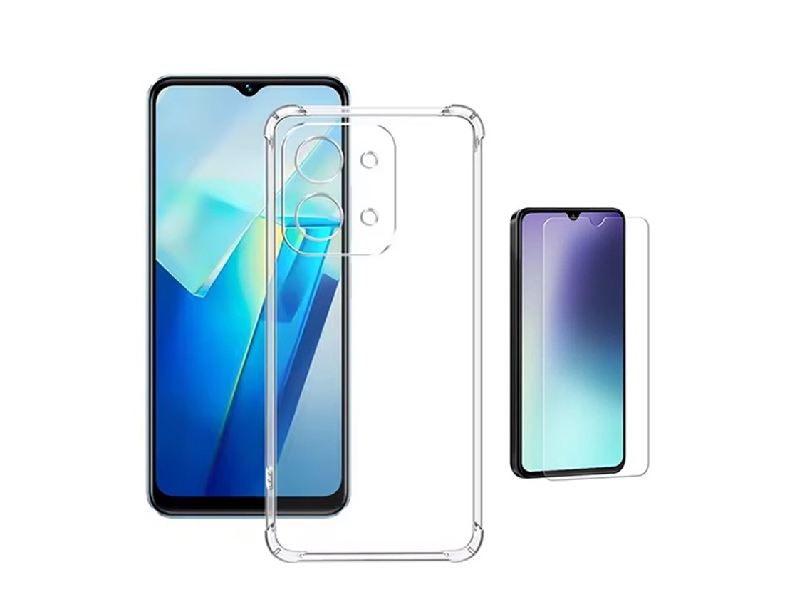 Kit Capa Superprotect Anti-shock Película De Vidro Clearglass Phonecare Para Xiaomi Poco C85 - Transparente
