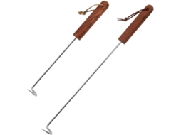 6 Peças De Aço Inoxidável Gancho Carne Turner Flipper Para Churrasco, Camping,