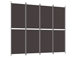 Room Divider, Room Dividers Vidaxl Marrom Tecido (200 X 220 Cm)