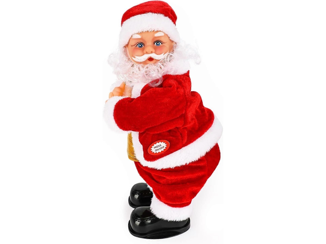 Enfeite Decorativo, Formato De Papai Noel, Tema De Natal, Funcionamento A Bateria, Som Integrado