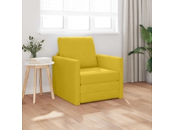 Vidaxl Sofá-cama Amarelo Escuro 74 X 77 X 81 Cm Veludo