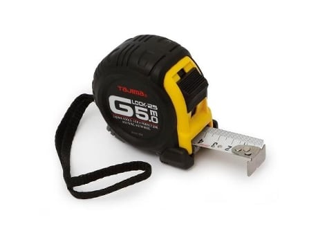 Flexometro g-lock-25 tajima 5mtos caja plastico abs. homologado ce. clase ii.